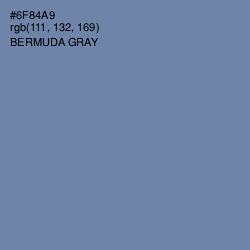 #6F84A9 - Bermuda Gray Color Image