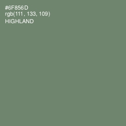 #6F856D - Highland Color Image