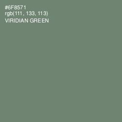 #6F8571 - Viridian Green Color Image