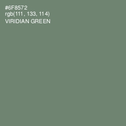 #6F8572 - Viridian Green Color Image