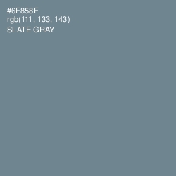 #6F858F - Slate Gray Color Image