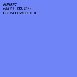 #6F85F7 - Cornflower Blue Color Image