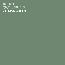 #6F8671 - Viridian Green Color Image