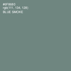 #6F8680 - Blue Smoke Color Image