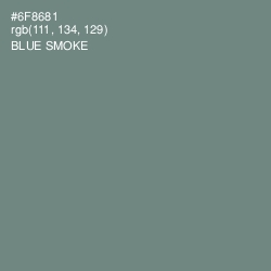 #6F8681 - Blue Smoke Color Image