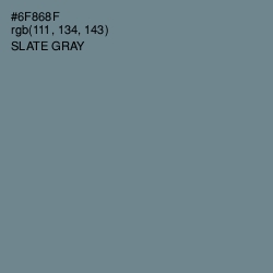 #6F868F - Slate Gray Color Image