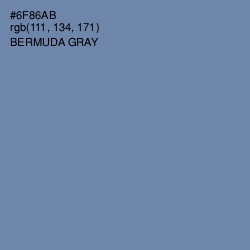#6F86AB - Bermuda Gray Color Image