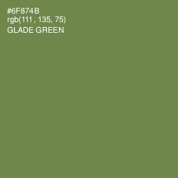 #6F874B - Glade Green Color Image