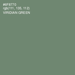 #6F8770 - Viridian Green Color Image