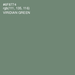 #6F8774 - Viridian Green Color Image