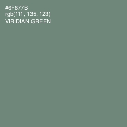 #6F877B - Viridian Green Color Image