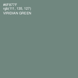 #6F877F - Viridian Green Color Image