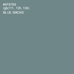 #6F8788 - Blue Smoke Color Image