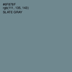#6F878F - Slate Gray Color Image