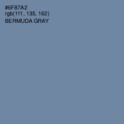 #6F87A2 - Bermuda Gray Color Image