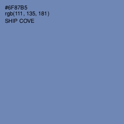 #6F87B5 - Ship Cove Color Image