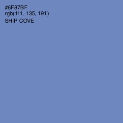 #6F87BF - Ship Cove Color Image