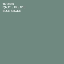 #6F8880 - Blue Smoke Color Image