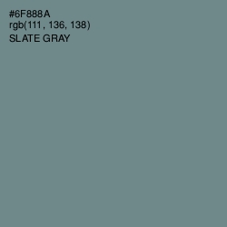 #6F888A - Slate Gray Color Image