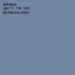 #6F88A0 - Bermuda Gray Color Image
