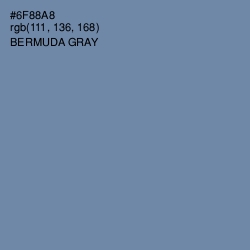 #6F88A8 - Bermuda Gray Color Image