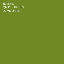 #6F8925 - Olive Drab Color Image