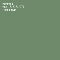 #6F896B - Highland Color Image