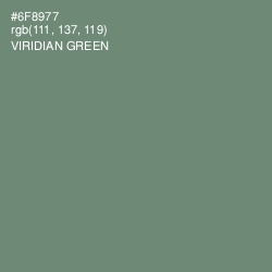 #6F8977 - Viridian Green Color Image