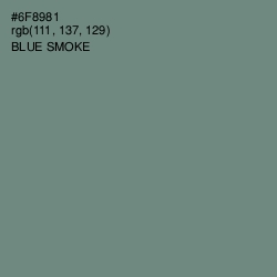 #6F8981 - Blue Smoke Color Image