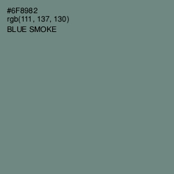 #6F8982 - Blue Smoke Color Image