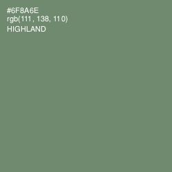 #6F8A6E - Highland Color Image