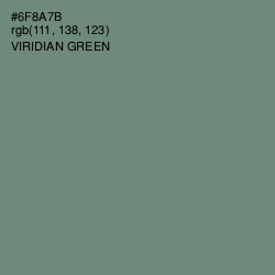 #6F8A7B - Viridian Green Color Image