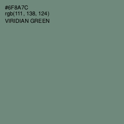 #6F8A7C - Viridian Green Color Image