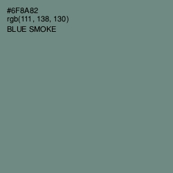 #6F8A82 - Blue Smoke Color Image