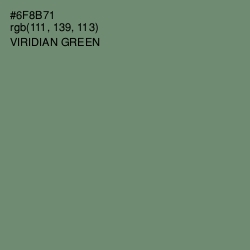 #6F8B71 - Viridian Green Color Image