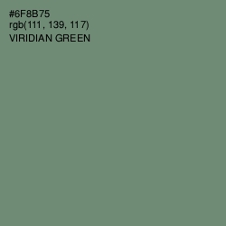 #6F8B75 - Viridian Green Color Image