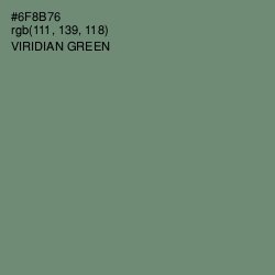 #6F8B76 - Viridian Green Color Image