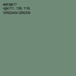 #6F8B77 - Viridian Green Color Image