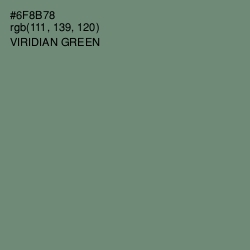 #6F8B78 - Viridian Green Color Image