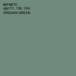 #6F8B7C - Viridian Green Color Image