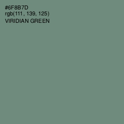 #6F8B7D - Viridian Green Color Image