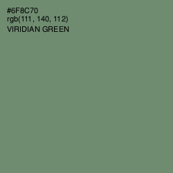 #6F8C70 - Viridian Green Color Image