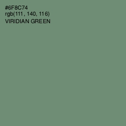 #6F8C74 - Viridian Green Color Image