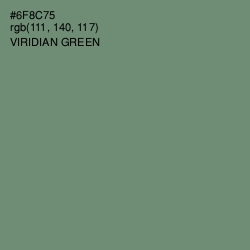 #6F8C75 - Viridian Green Color Image