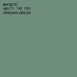 #6F8C7C - Viridian Green Color Image