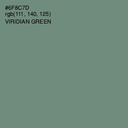 #6F8C7D - Viridian Green Color Image