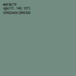 #6F8C7F - Viridian Green Color Image