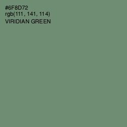 #6F8D72 - Viridian Green Color Image
