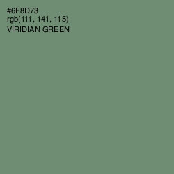 #6F8D73 - Viridian Green Color Image
