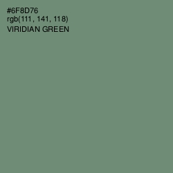 #6F8D76 - Viridian Green Color Image